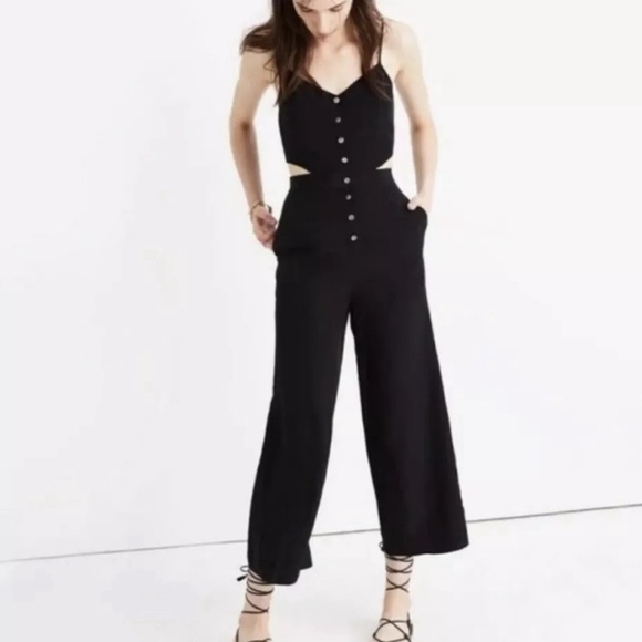 Madewell Pants - Madewell black silk jumpsuit